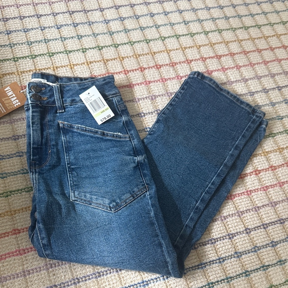 Kensie Savannah high rise flare ankle jeans